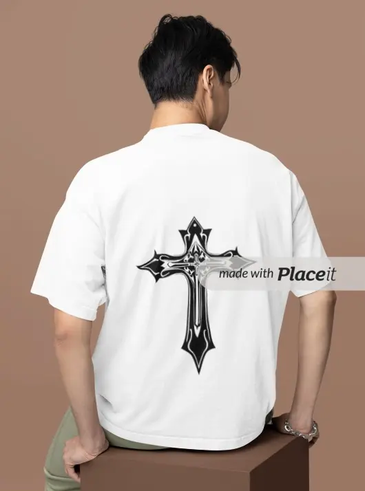 THIN CROSS OVERSIZZED TEE