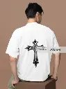 THIN CROSS OVERSIZZED TEE