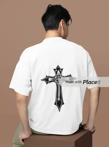 THIN CROSS OVERSIZZED TEE